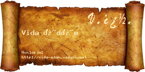 Vida Ádám névjegykártya